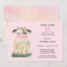 Cute Cow Blommigt Rosa Guld