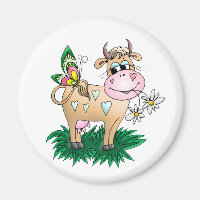 Cute Cow & Butterfly