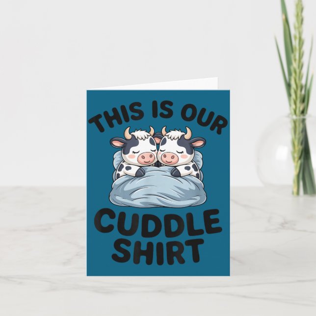 Cute Cow Couple This Is Our Cuddle  Kort (Framsida)