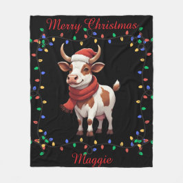 Cute Cow Fleece Blanket