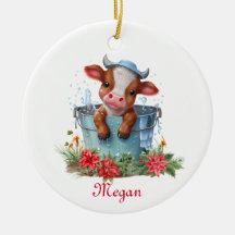 Cute Cow i en bucket-Personlig Namn