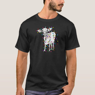 Cute Cow Jul Ljus Cow Owner Cow Älskare Chri T Shirt