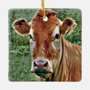 CUTE COW JULGRANSPRYDNAD KERAMIK