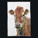 CUTE COW KÖKSHANDDUK<br><div class="desc">An art design of a cute cow.</div>