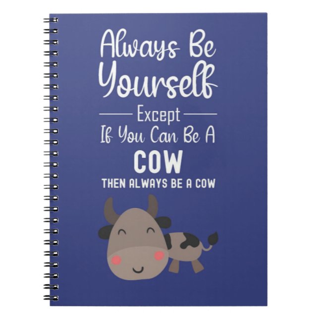 Cute Cow Lover Gifts Funny Farmer Farm Animal Anteckningsbok (Framsidan)