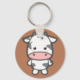 Cute Cow Nyckelring