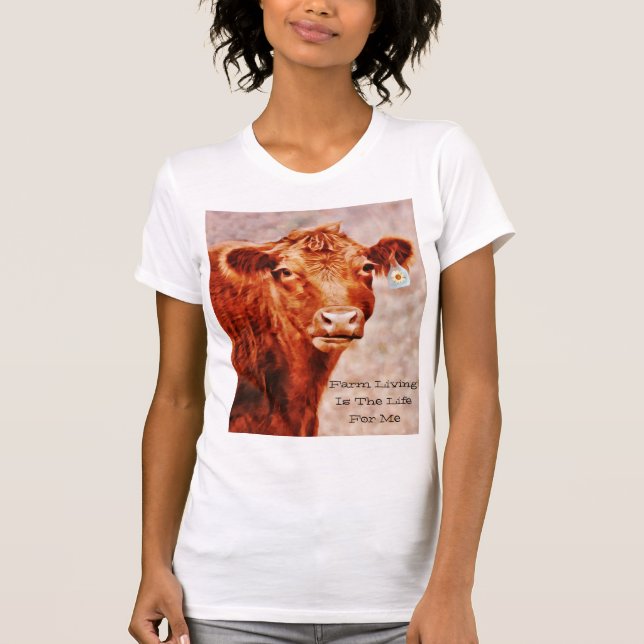 Cute Cow-odlingen är livstid för T-Shirt (Framsida)