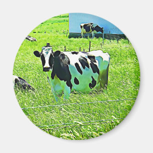 Cute Cow på Farm Magnet