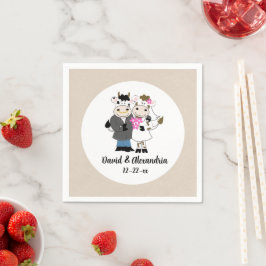 Cute Cow par Bröllop Rustic Land Pappersservett
