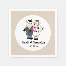 Cute Cow par Bröllop Rustic Land Pappersservett