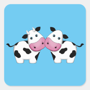Cute Cow par Fyrkantigt Klistermärke