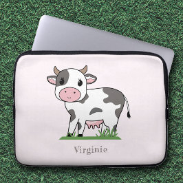 Cute Cow Rosa Laptop sleeve