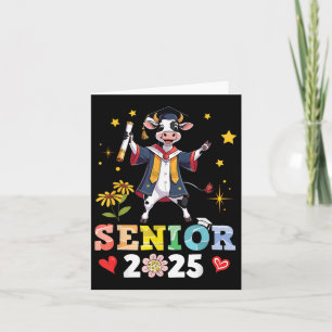 Cute Cow Senior 2025 Studenten School College Uni Kort
