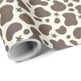 Cute Cow Skin Cowboybrun Stil Presentpapper