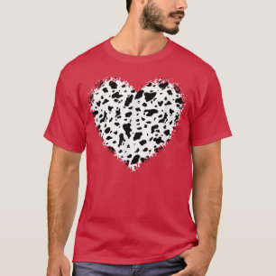 Cute Cow Skriv ut Heart Farmer Cow Älskare T Shirt