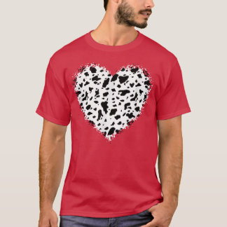 Cute Cow Skriv ut Heart Farmer Cow Älskare T Shirt