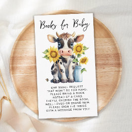Cute Cow-solrosgården Bokar för Baby-babyskor Tilläggskort