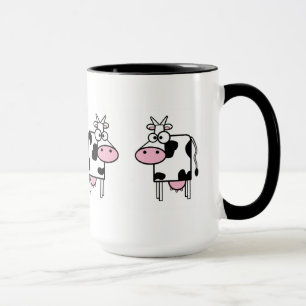 Cute Cow Tecknad Mugg