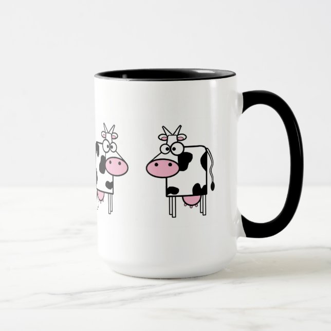 Cute Cow Tecknad Mugg (Höger)