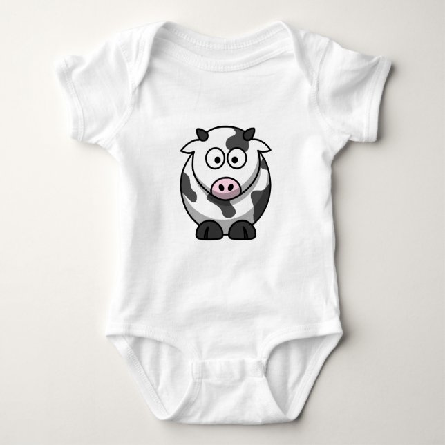 Cute Cow tvåsidigt skikt T Shirt (Framsida)