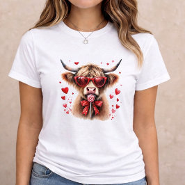 Cute Cow Valentine Gift T Shirt