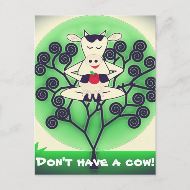 Cute Cow Vykort (Framsida)