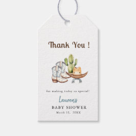 Cute Cowboy Boho Babydusch Tack Presentetikett