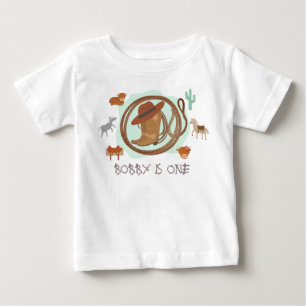 Cute Cowboy första födelsedag T Shirt