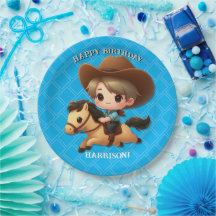 Cute Cowboy och Horse Western Birthday