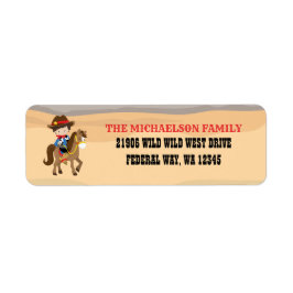 Cute Cowboy-Returadress Returadress Etikett