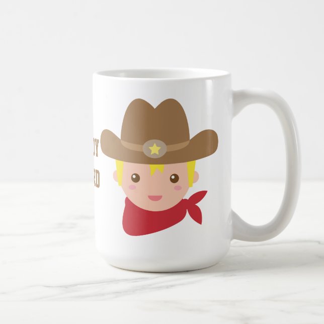 Cute Cowboy sheriff Star Hat Personlig mugg (Höger)