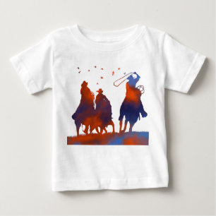 Cute Cowboys Roping Småbarn Top T Shirt