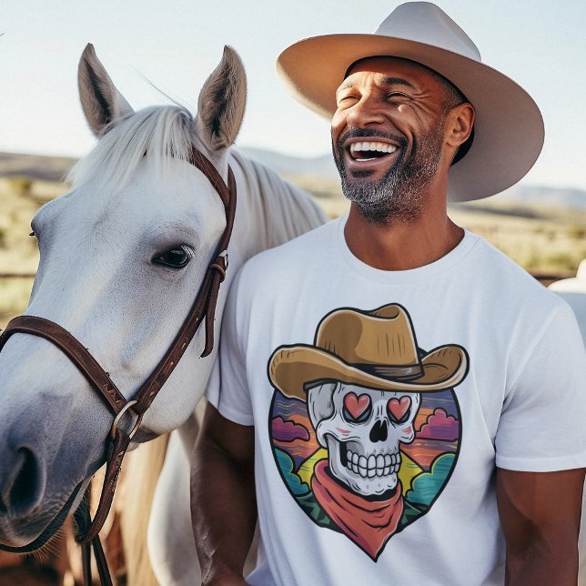 Cute cowboyskalle - ögon t shirt (Skapare uppladdad)