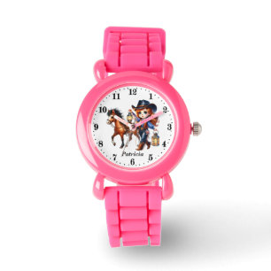 Cute cowgirl add namn armbandsur