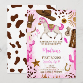 Cute Cowgirl Birthday-inbjudan Inbjudningar