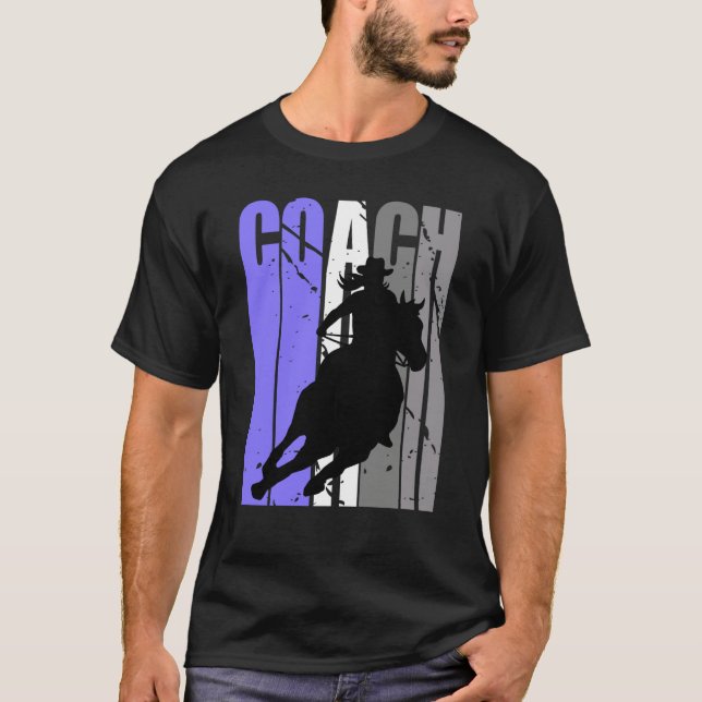 Cute Cowgirl Coach Instructor Cow Girls Rides Hors T Shirt (Framsida)