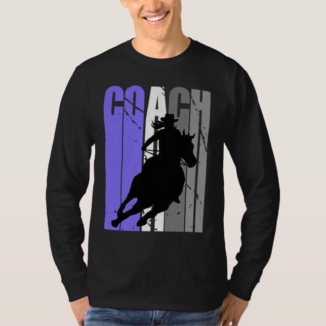 Cute Cowgirl Coach Instructor Cow Girls Rides Hors T Shirt (Framsida)