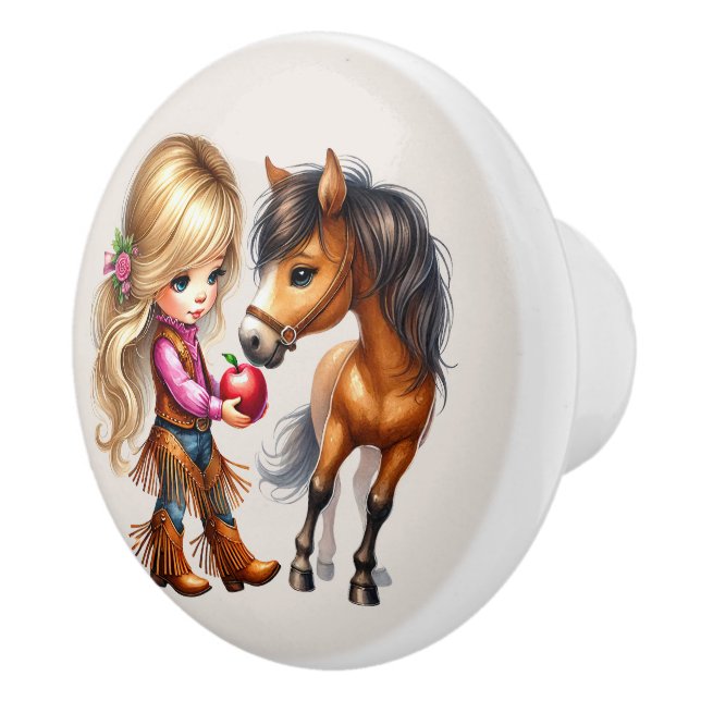 Cute cowgirls girls room  knopp (Höger)
