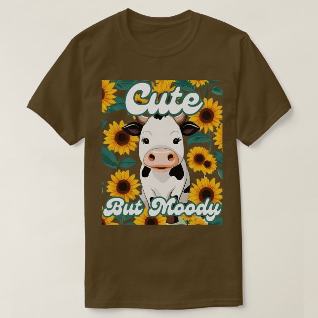 Cute CowMoody Cow Älskare Farm cowgirl baby ko och T Shirt (Design framsida)