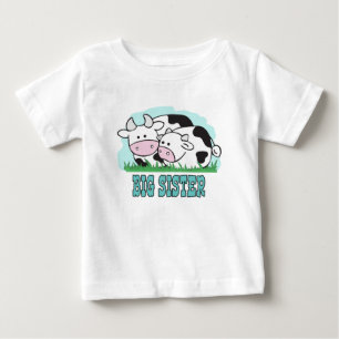 Cute Cows Big Sister T Shirt