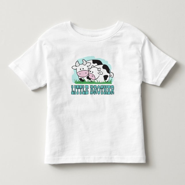 Cute Cows Little Brother T-shirt (Framsida)