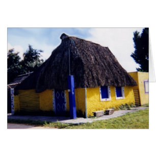 Cute Cozumel Thatched Tak Home Hälsningskort