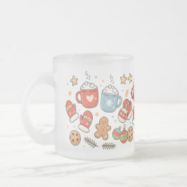 Cute Cozy Christmas Doodles Mug Frostad Glasmugg