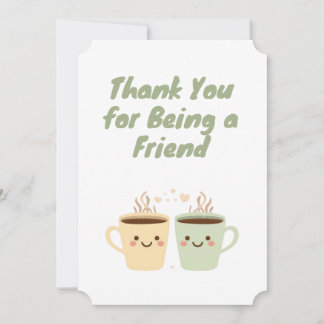 Cute & Cozy Friendship Thank You Card  Inbjudningar