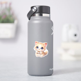 Cute Cozy Kitty Coffee Cup Vinyl Sticker Klistermärken