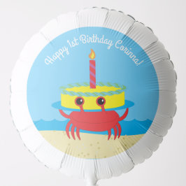 Cute Crab Beach 1:a födelsedag Party