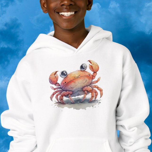Cute Crab Boy's Pullover Hoodie T Shirt (Skapare uppladdad)
