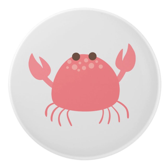 Cute Crab Ceramic pull Knopp (Framsidan)