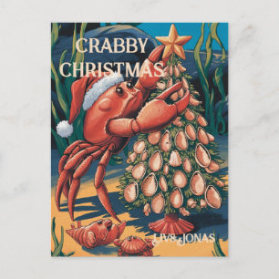 Cute Crab-julen Namn Vykort