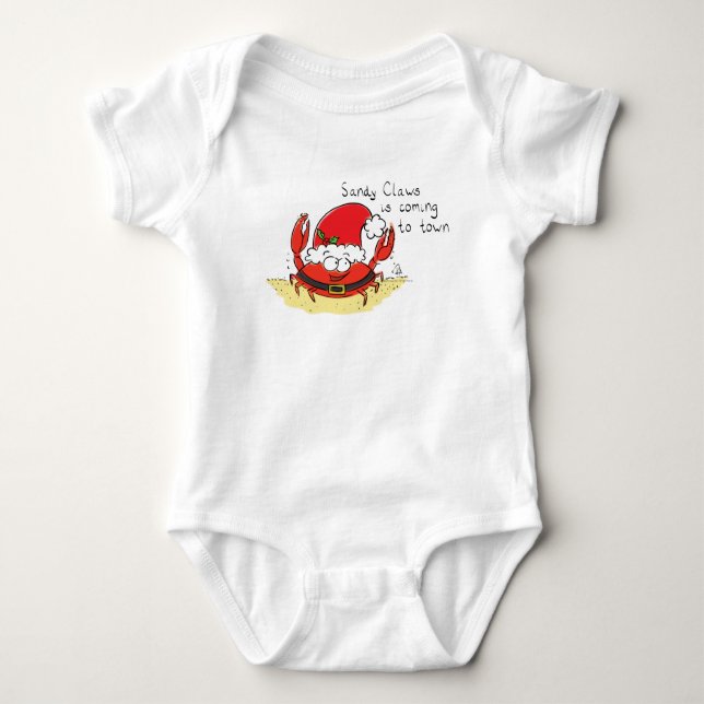 Cute Crab-jultomten, Helgdag-Tecknaden T Shirt (Framsida)